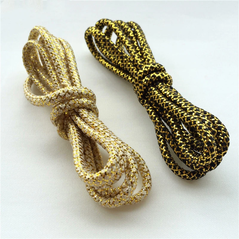 Weiou Two Toned Shoe Laces Gold Silver Metallic Shoelaces Glitter Shoe Strings White Round Shoestrings Trainer Laces 137cm/54
