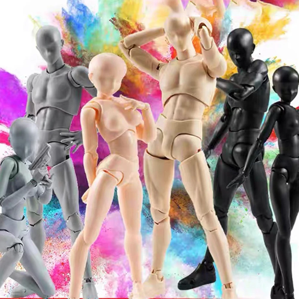 

SHFiguarts Body Kun DX Set Movable Figure BODY KUN / BODY CHAN Grey / Orange Color Ver PVC Action Figure Collectible Model Toy