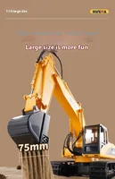 2024 spot simulation multifunctional excavator construction vehicle with 12 channels and 3 working heads, children's toy gift 2