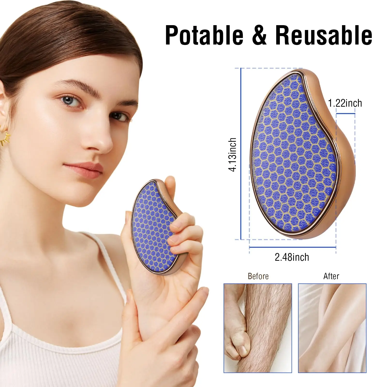 Premium Nano Glass Heel Scraper & Foot Scrubber for Pedicure and Shower Care