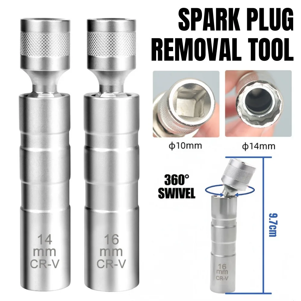 2PCS Spark Plug Removal Tool 14mm16mm Spark Plug Socket Wrench Adapter ...
