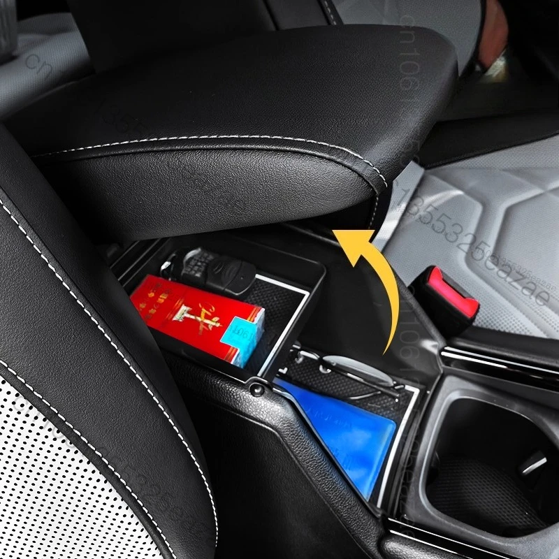 SHAOHAO Middenconsole, opbergdoos voor VW Tiguan 3 2024, 2025, 2026, Discover Pro Max 15 inch middenconsole, organizer, tray, interieuraccessoires, navigatieopbergvak, VW Tiguan 3 accessoires vanaf
