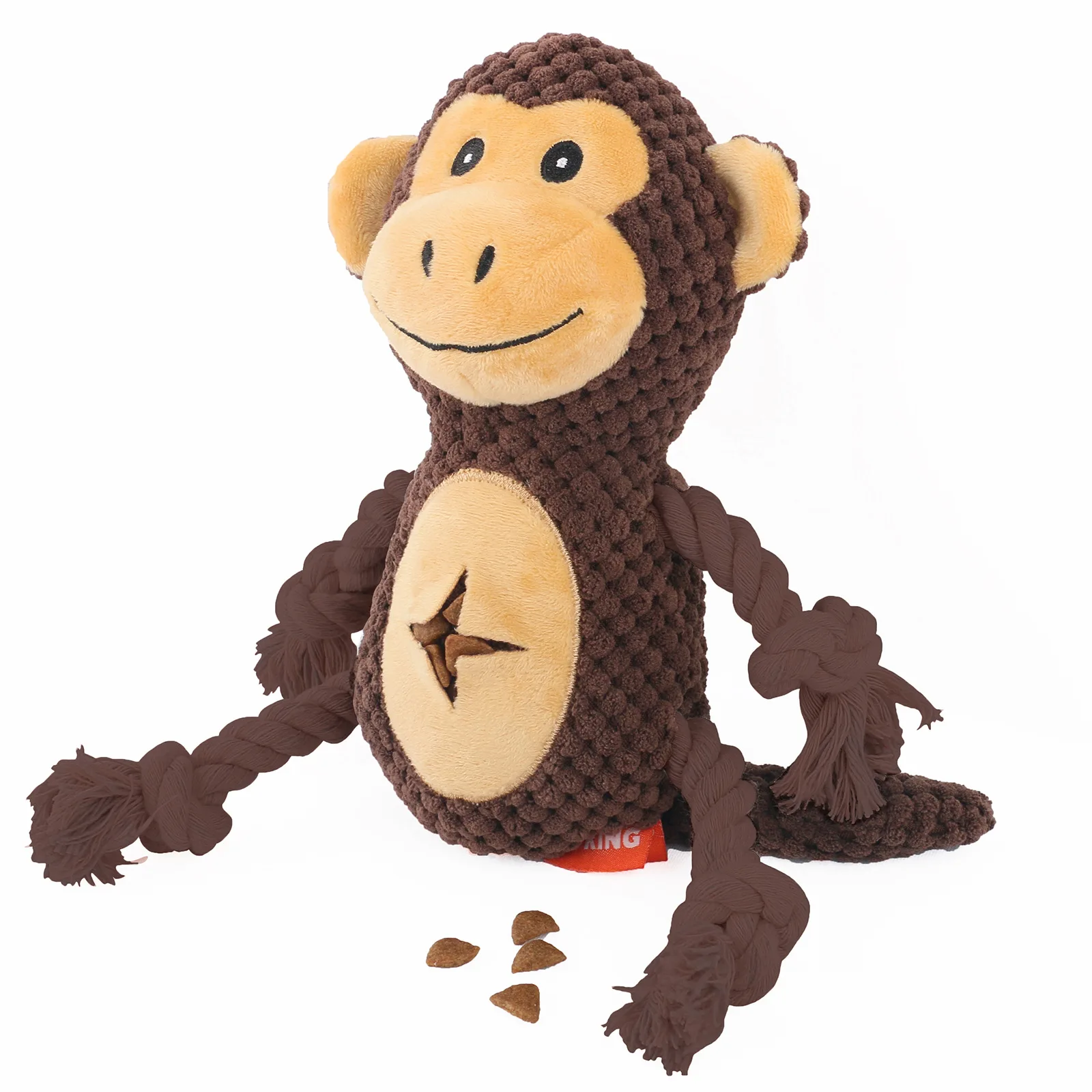 Dog Plush Toy Product With Teeth Grinding And Bite Resistant Plush Filling Squeaking And Noisy Toys Monkey Fleece Squeak Toys 5