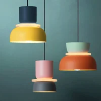 Modern Macaron Pendant Lamp Led Chandeliers Hanging Light Living Study Bar Dining Room Bedside Bedroom Lighting Decor Furniture 1