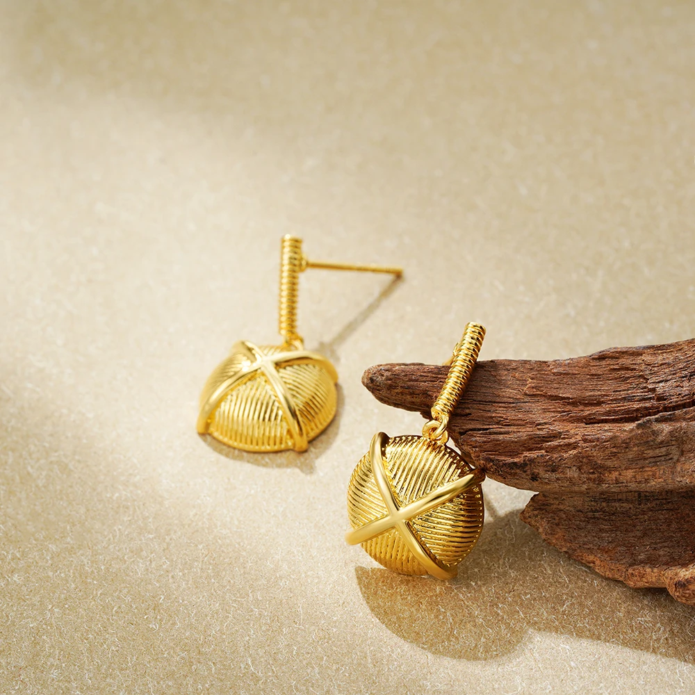 Retro Inlaid Crystal Geometric Sector Stud Earrings Polished Stainless Steel Gold Color Waterdrop Dome Drop Earring Punk Jewelry