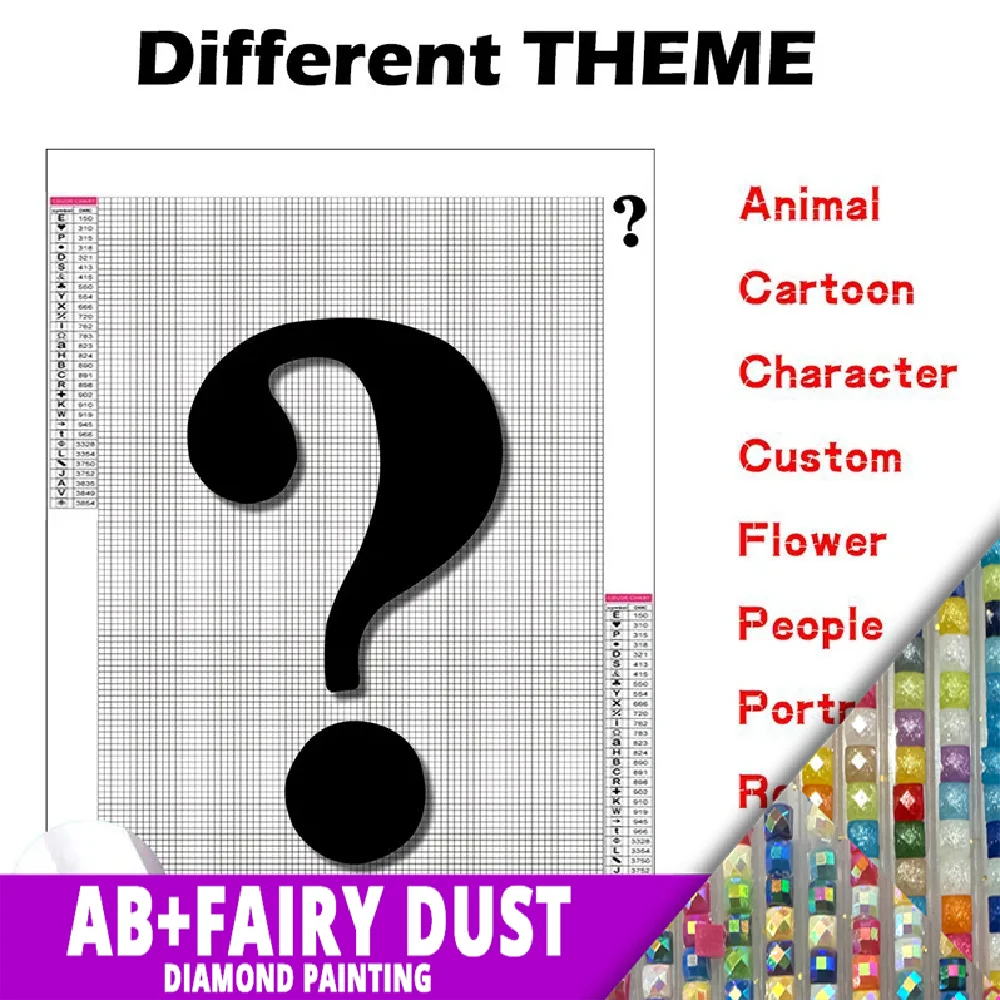 Different Theme Mystic Diamond Painting DIY Fairy Dust Plus AB Diamond Mystic Cross Stitch Picture Kit 5D Home Decor