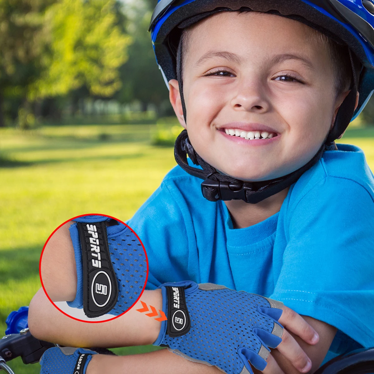 Outdoor Sports Cycling Half Finger Gloves For Boys Girls, Antislip Breathable Thin Spring Summer Gloves, Bicycle Riding Equipmen 4