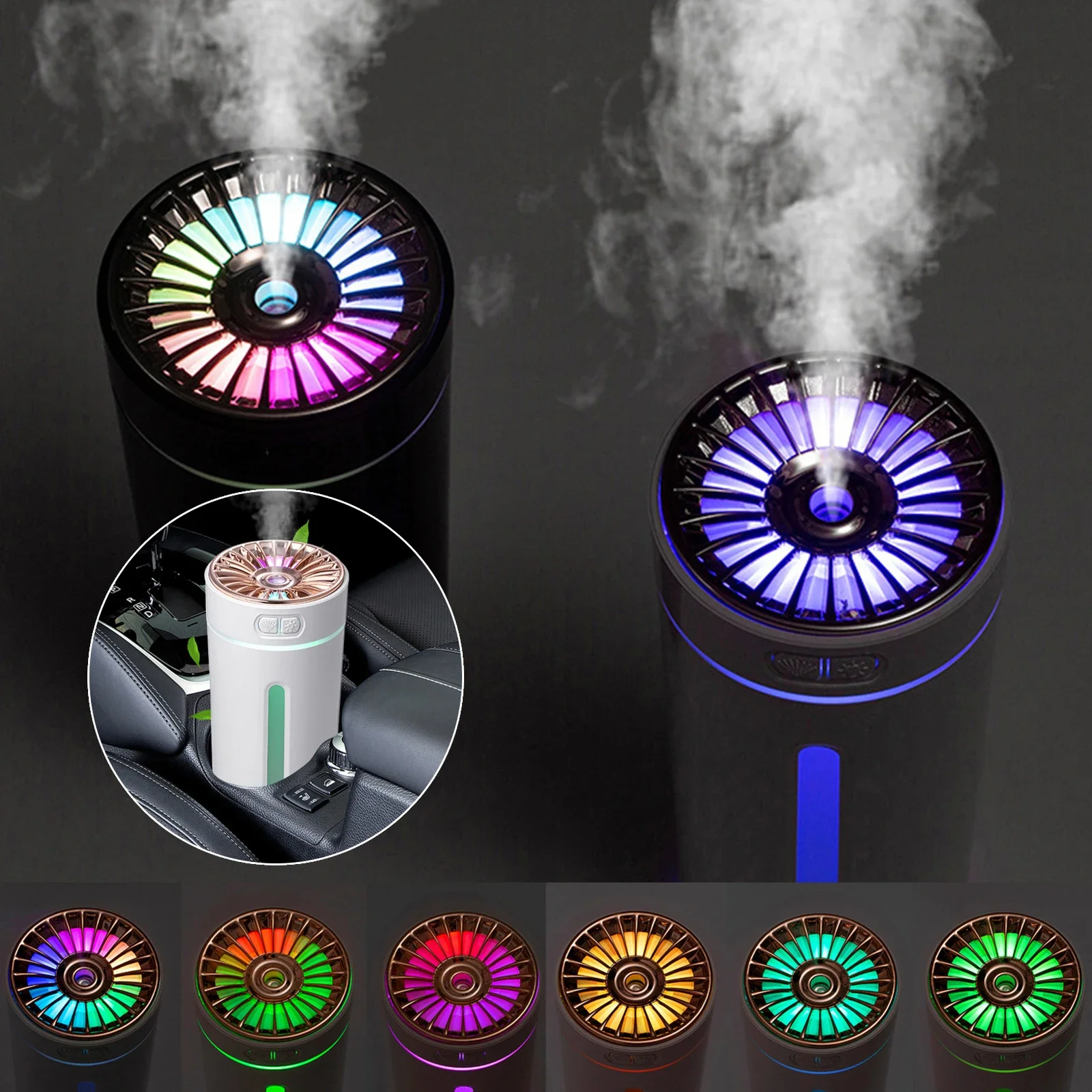 Wireless Car Air Humidifier Timing Auto-off USB Diffuser 300ml Portable Car Humidification Mist Maker Equipment for Bedside