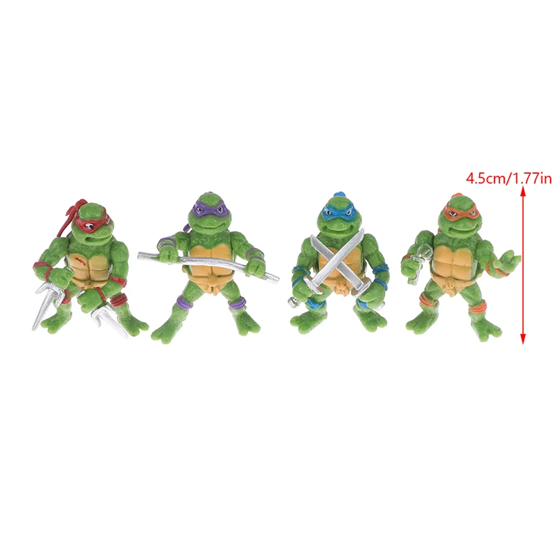 Mini figura de ação anime infantil, tartarugas ninja, brinquedos Raphael  Donatello, modelo de desenho animado, decoração desktop, presente de Natal,  5cm, 6 peças - AliExpress