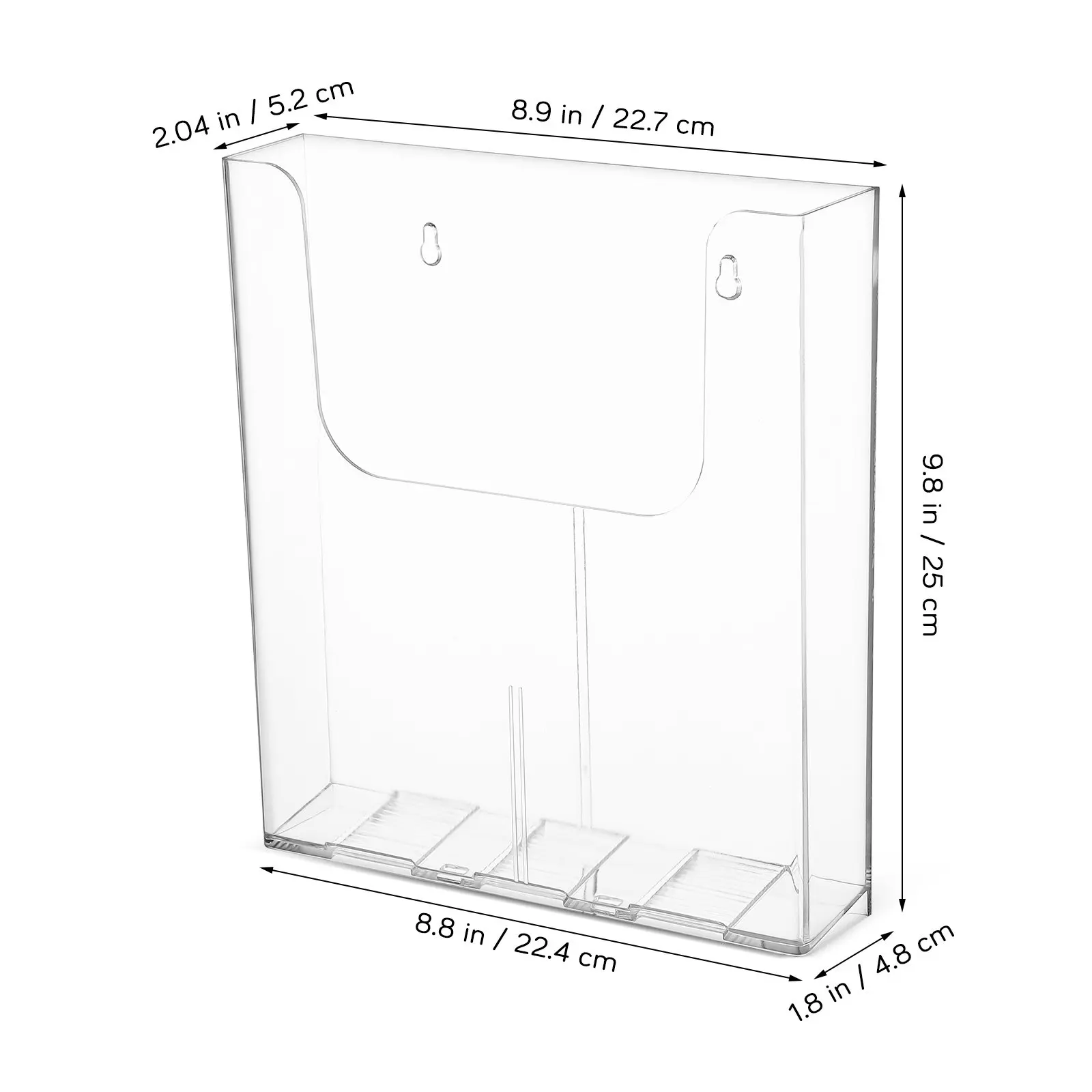 투명 아크릴 브로셔 홀더 벽걸이형 다용도 문서 파일 정리함 잡지 디스플레이 스탠드 사무실 벽걸이 액세서리
