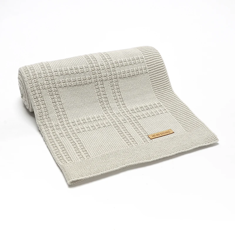 Newborn Baby Cotton Blankets Knit 90*70cm Infant Babies Boys Girls Month Stroller Nursery Swaddle Wrap Cradle Quilts All Seasons cotton muslin blanket cotton blanket swaddle blanket cotton swaddle cotton gauze blanket cotton knit blanket knit blanket