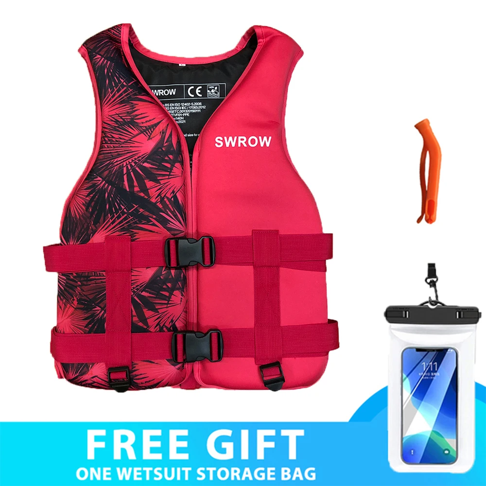 Neoprene Life Jacket Adult Kids Life Vest Water Safety Fishing Vest Kayaking Boating Swimming Surfing Drifting Safety Life Vest