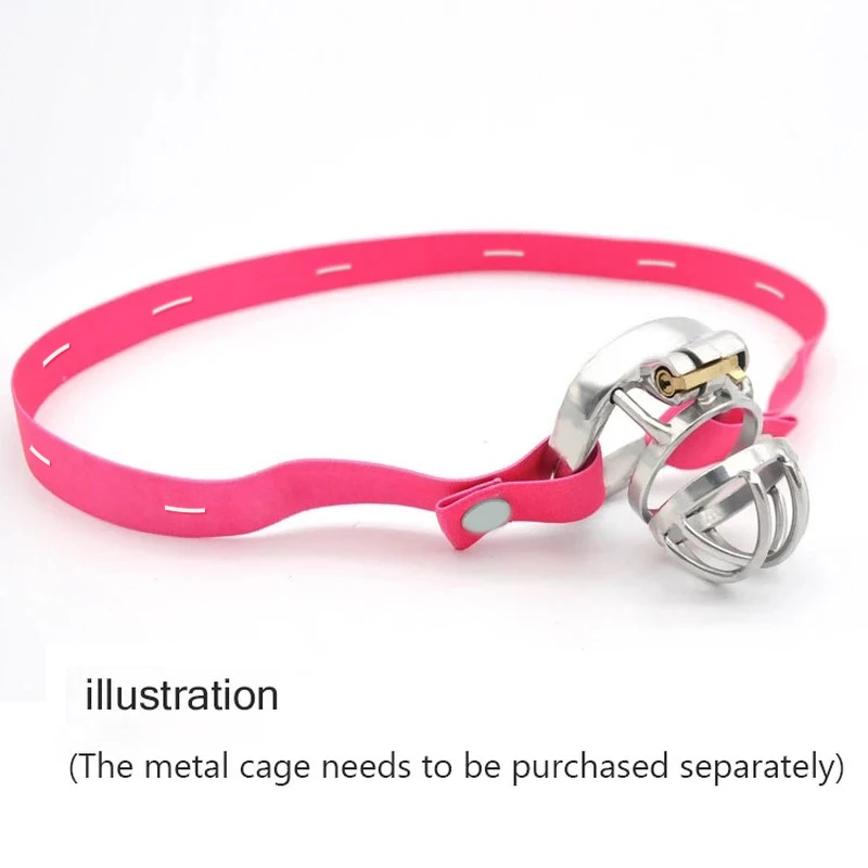 Male Chastity Cage Freely Adjustable Auxiliary Belt Anti-off Device Elastic Band BDSM Bandage