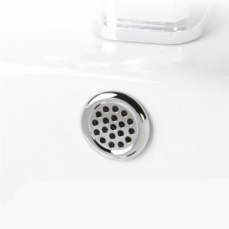 Bathroom Basin Faucet Sink Overflow Cover Brass Six-foot Ring Insert Replacement for Home Multi-size Round Overflow Hole basin drain cover sink hole cover