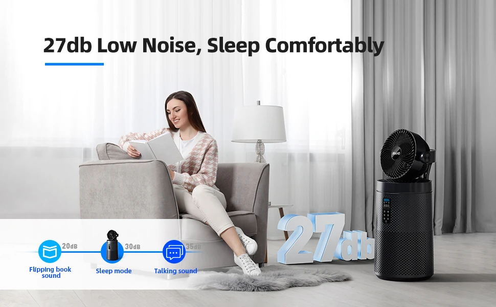Custom Carbon Air Purifier with WiFi Remote Control Pet-Friendly Air Circulation