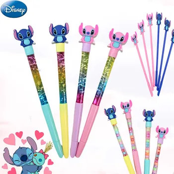 Stitch Disney Anime pen Stitch Anime Figures Bead Pen DIY Bracelet Boys Girls Toys Student Gel Pen Cartoon Dolls Xmas Gifts