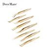 DeceMars  Eyelash Extension Tweezers Gold Color 1
