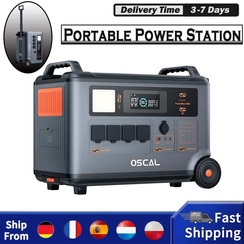 Blackview Oscal Powermax 3600 Spina Ue Robusta Centrale Elettrica 14 Prese 5 Modalità Led Segnale Codice Morse Alimentazione Di Accumulo Di Energia