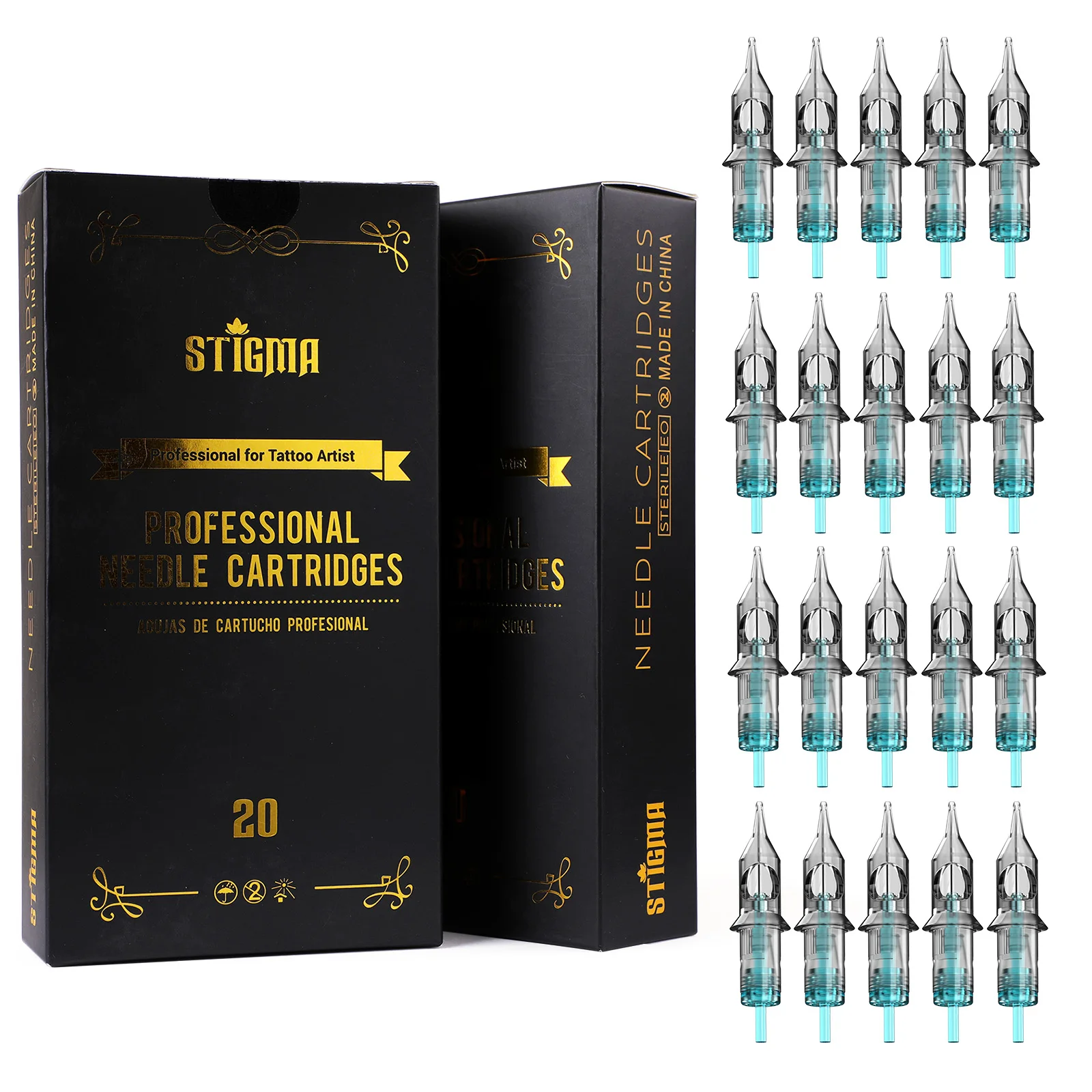 Cartucce Ago Monouso Per Tatuaggi - Sterili, RL, RS, M1, RM, Confezioni Da 10,20,50,100 Pezzi