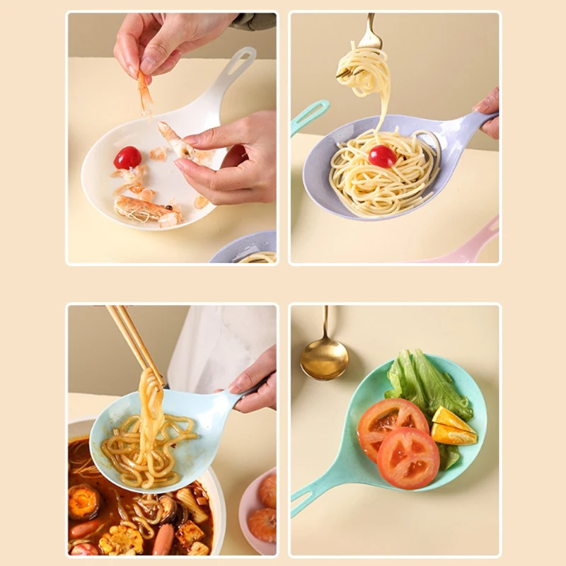 Korean Handheld Dish with Handle Large Spoon Tray for Fries Fried Chicken Snack Plate Fruit Dessert Cake Platter