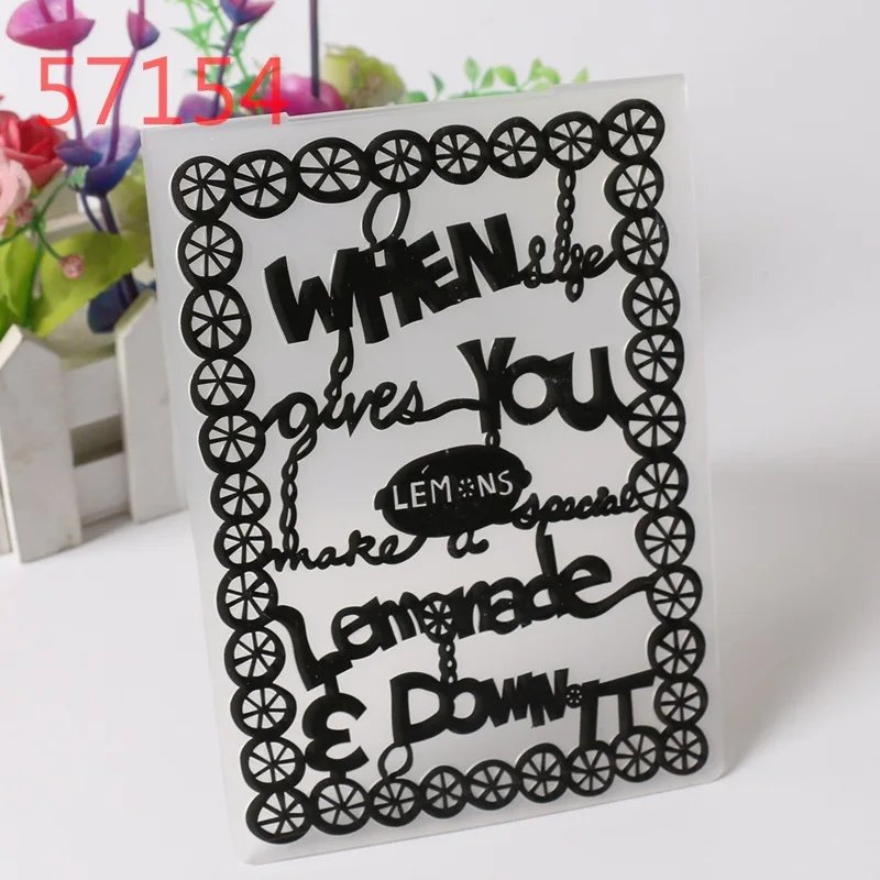 15x10cm 3D Embossing Folder Transparent Embossing Plastic Plates Design DIY Paper Cutting Dies Scrapbooking Gift Card