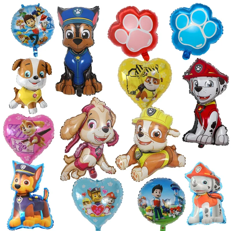 Paw Patrol Dog Balloon Chase Marshall Sky Macerie Toy Alluminio Film Balloon Boy Child Birthday Party Balloon Decoration