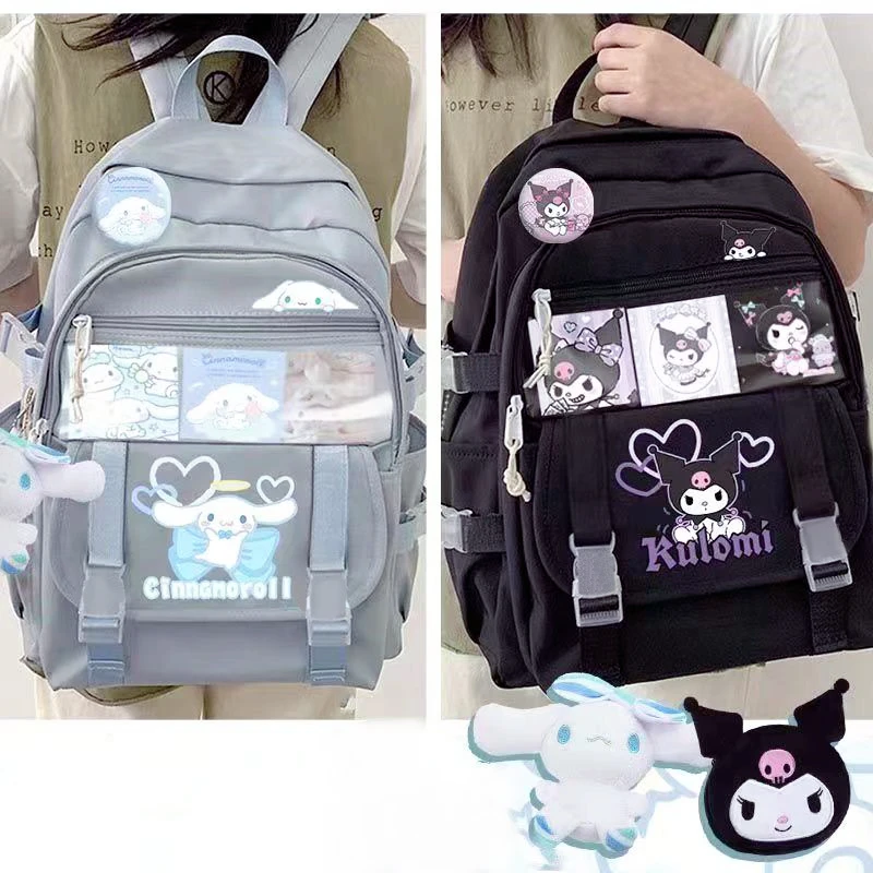 

Sanrio Cinnamoroll My Melody Kuromi School Bag High Capacity Cartoon Student Backpack Jk Series Backpack Girls Kawaii School Bag