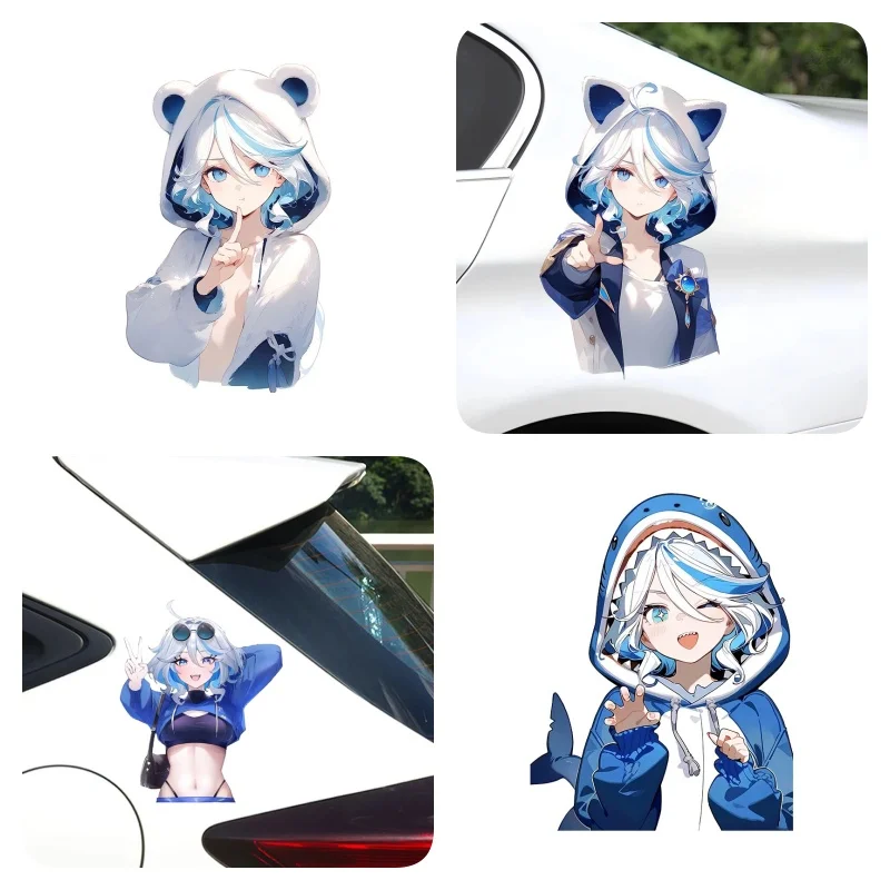 Adesivi per auto Ragazza carina Adesivi impermeabili resistenti ai graffi Decalcomania in vinile Accessori per auto