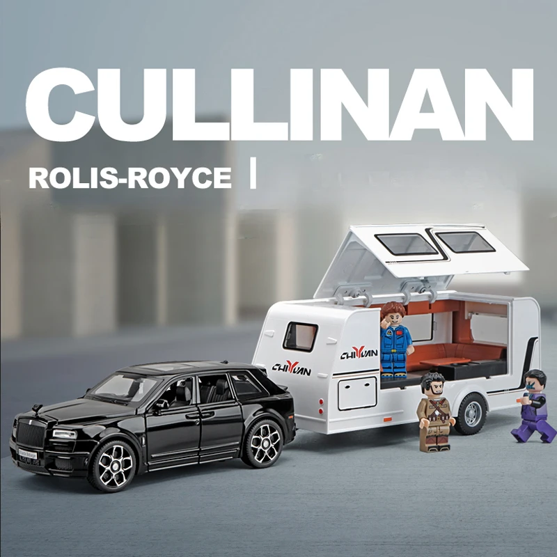 Simulazione Rolls Royce Trailer Lega Car Model Collection Ornamenti Diecast Toy Car Boy Gift Modelli Tasla 1/32 Voiture Miniature