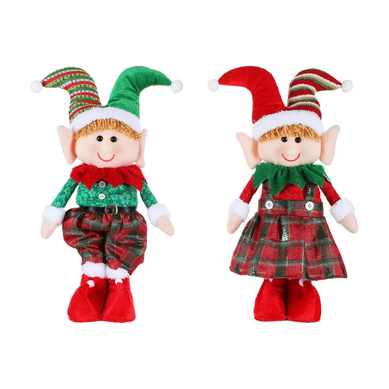 

Mini Toy Elf Dolls Cute Holiday Ornaments Novelty Elf Christmas Dolls Xmas Elf Figurine for Desk Home Fireplace Festivals Table