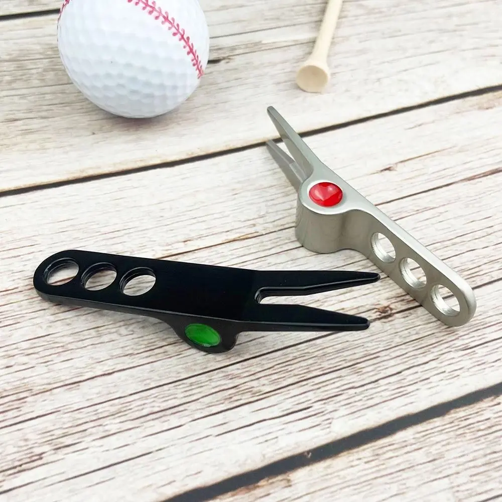 Golf Ball Pitch Repairer Tool, Treinamento multifuncional Aids Mark, Golf Fork Prongs, Golf Divot, Manutenรงรฃo do gramado