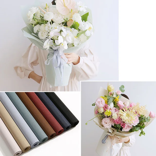 10pcs Raw Textured Bouquet of Flowers Wrapping Paper