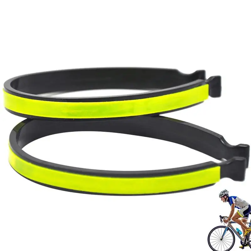 2pcs Reflective Trousers Bands Clips Strap Bike Bicycle Ankle Leg Bind  Bandage Trousers Pant Bands Clips Strap