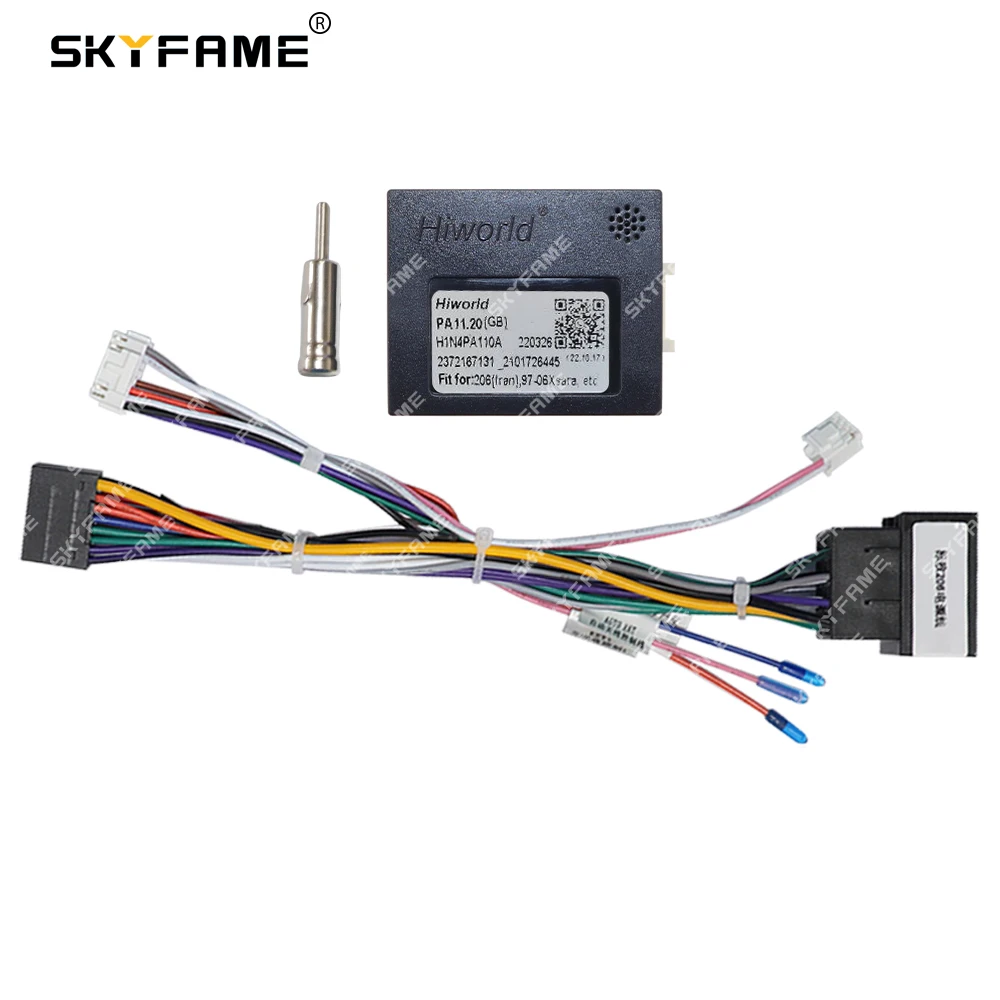 Car Wire Cable Adapter Automobile Connector SKYFAME Car 16pin Wiring Harness Adapter Canbus Box Decoder For Peugeot 206 207 307 Citroen Xsara RP5-PA-104 G-PSA-RZ-66 PA11.20