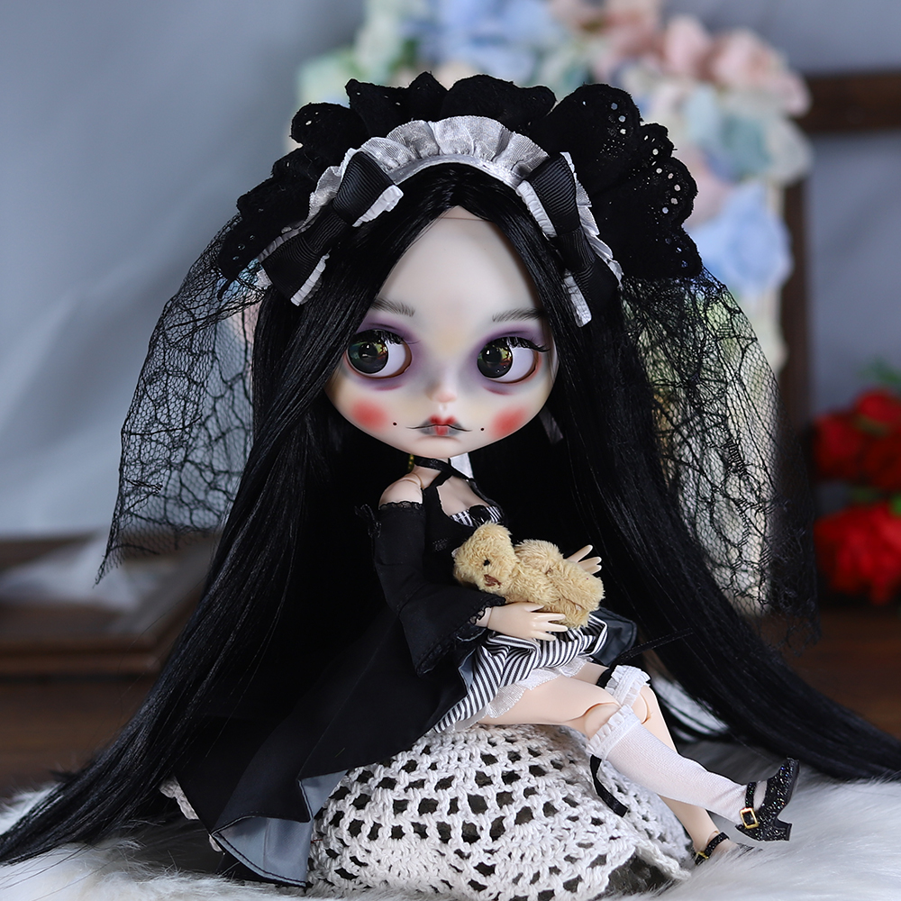 Neo Blythe Bambola Con Capelli Castani, Pelle Bianca, Viso Opaco - Foto 9