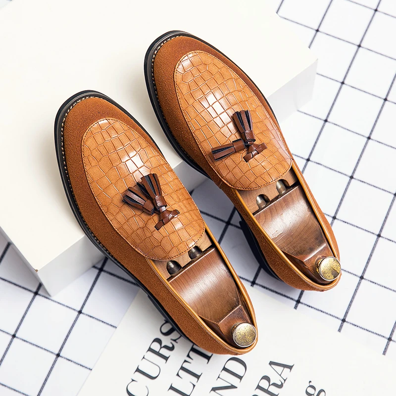 

Oxford Shoes for Men Slip on Shoes Men Wedding Dress Formal Shoes Loafers Men Italiano Business Suit Office 2024 Chaussure Homme