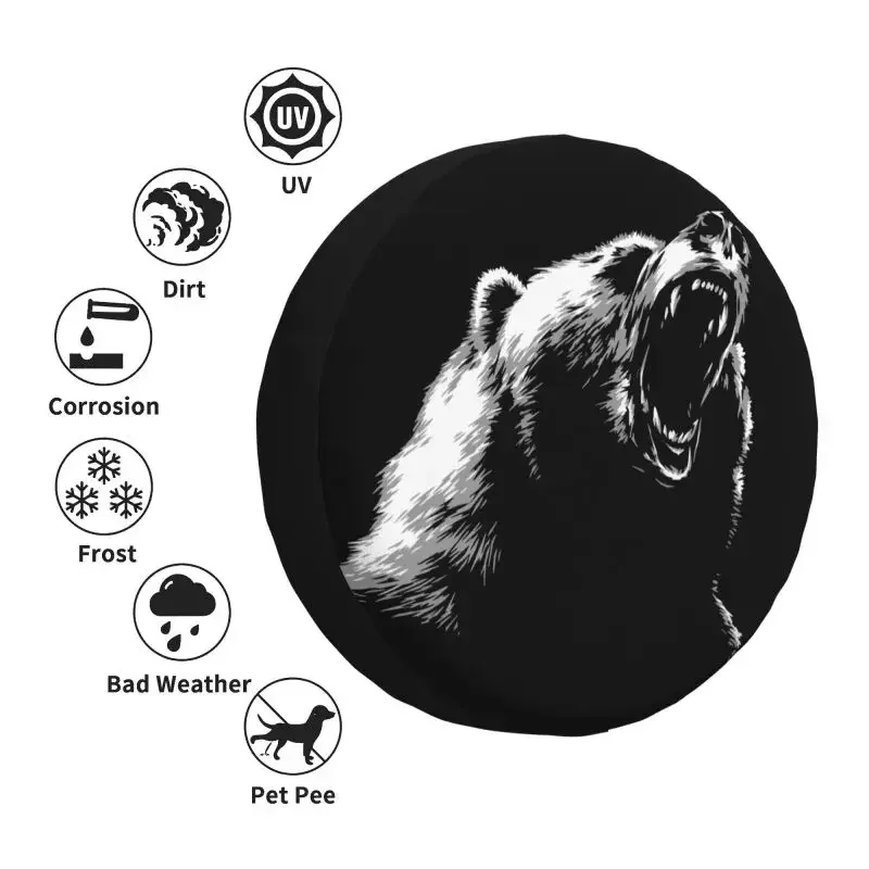 Angry Bear ����� Ÿ�̾� Ŀ��, ����Ÿ �̾���� ����Ű ���� RV SUV 4WD 4x4 �ڵ��� �� ��ȣ�� Ŀ��, 14 ��ġ, 15 ��ġ, 16 ��ġ, 17 ��ġ