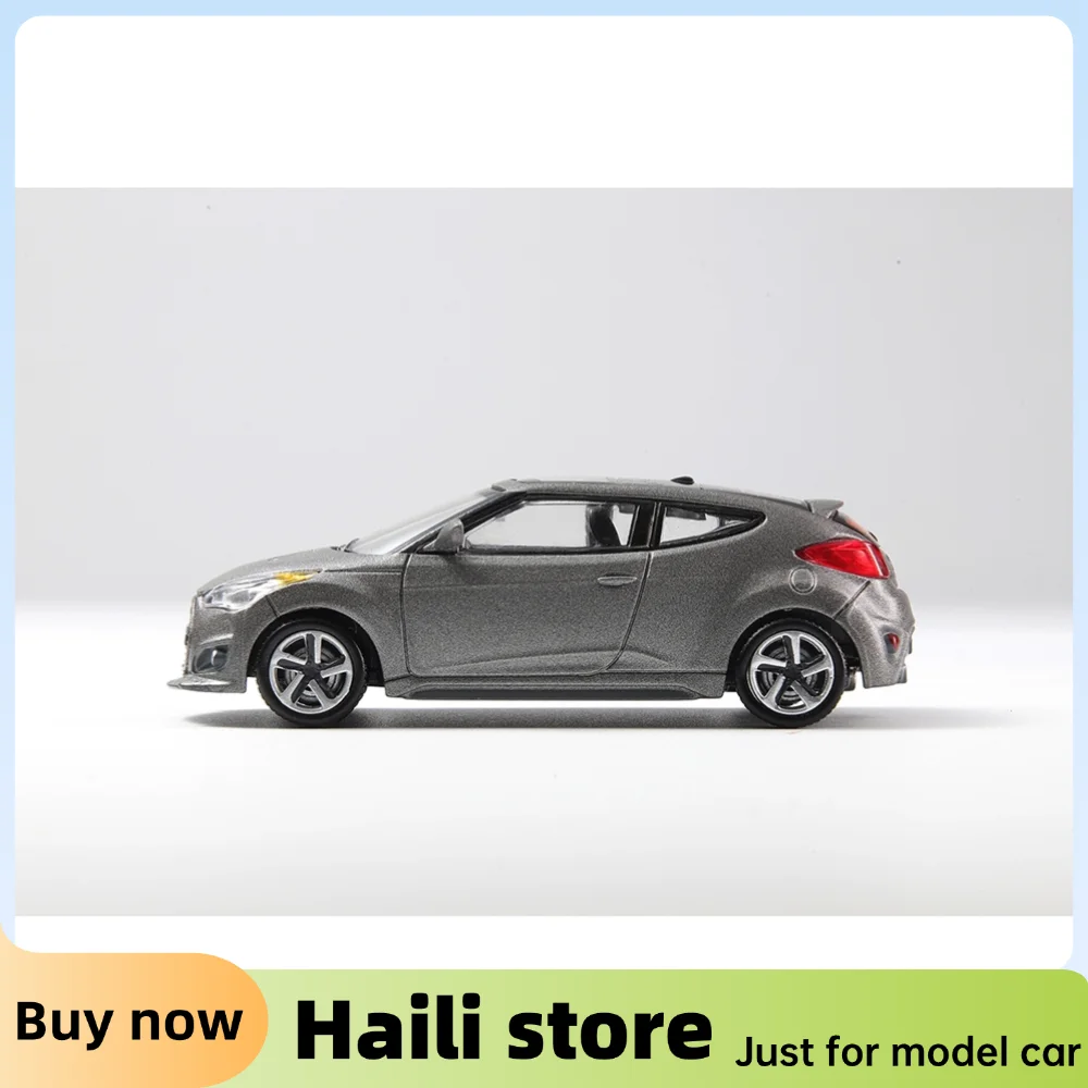 DCT 1/64 Veloster Turbo 왼쪽 방향타 합금 모델 스포츠카 차량 다이캐스트 자동차 컬렉션 장난감 스테이션 차량