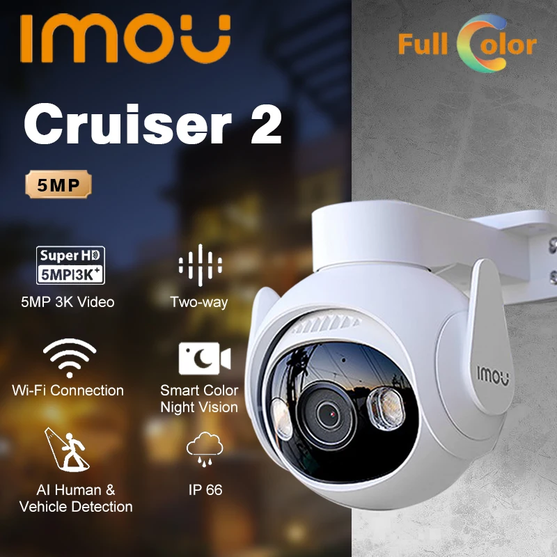 IMOU 8MP 4K HD Wi-Fi6 Connection AI Detection IP Camera Knight with Color  Night Vision