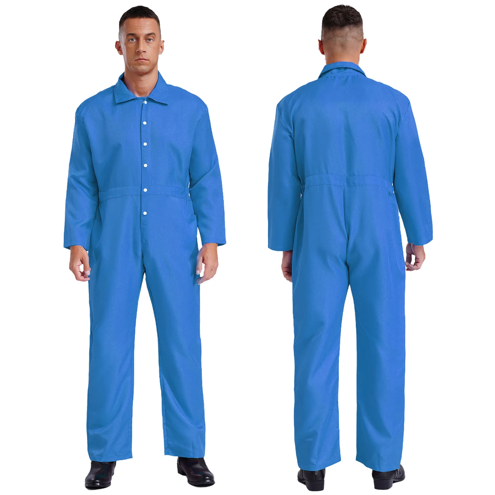 thumbnail image 1 of Monos de trabajo para hombres Monos de cuerpo entero Uniformes Monos resistentes Monos de trabajo Uniformes de taller Ropa de trabajo con botones de manga larga, 1 of 5