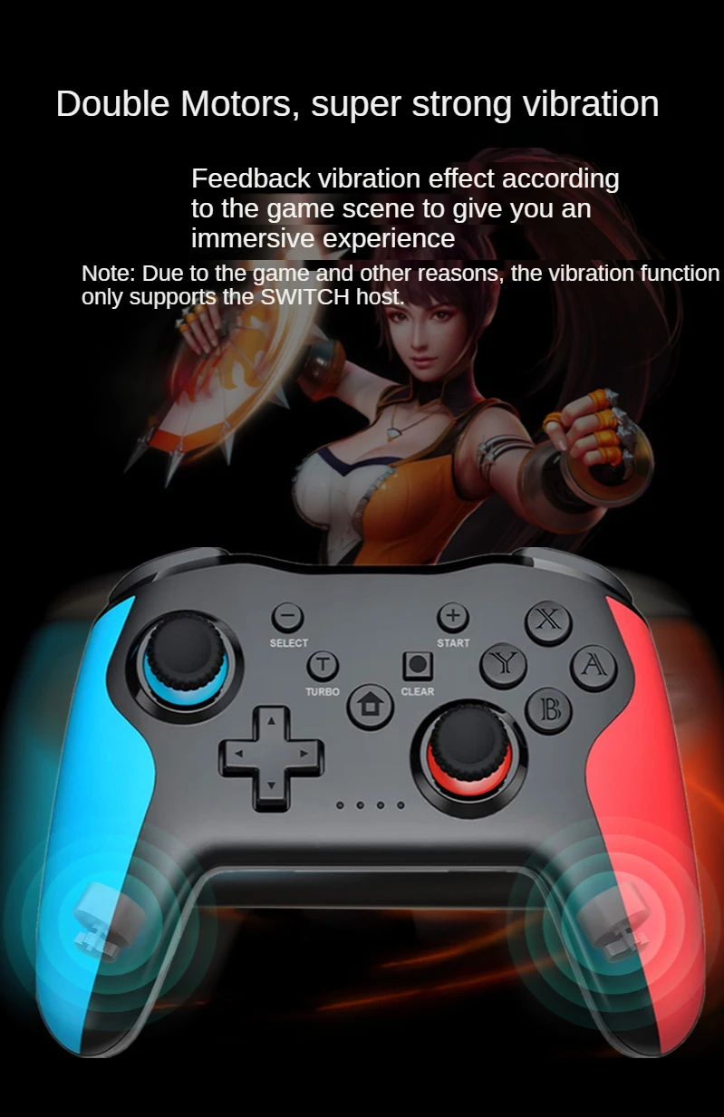 Bluetooth 2.4G Wireless Controller For Nintendo Switch Pro Smartphone PC TV Box Tablet PS3 Tesla Gamepad PC Joystick Controller