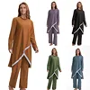 Women Muslim Swimwear Islamic Modest Swimsuit 2 Pieces Full Cover Long Sleeve Burkini Top Dress Pants Modest Bathing Suit