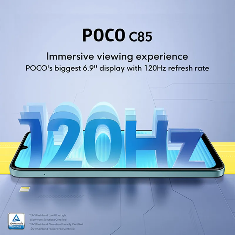 POCO C85 Global Version Smartphone MediaTek Helio G81-Ultra NFC 6.9" 6000mAh battery display 50MP Camera 33W