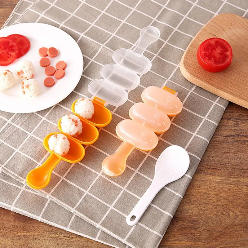 Rice ball mold 2Pcs/Set Baby Vegetable Ball Mold Food Decoration Kids Lunch DIY Sushi Onigiri Maker