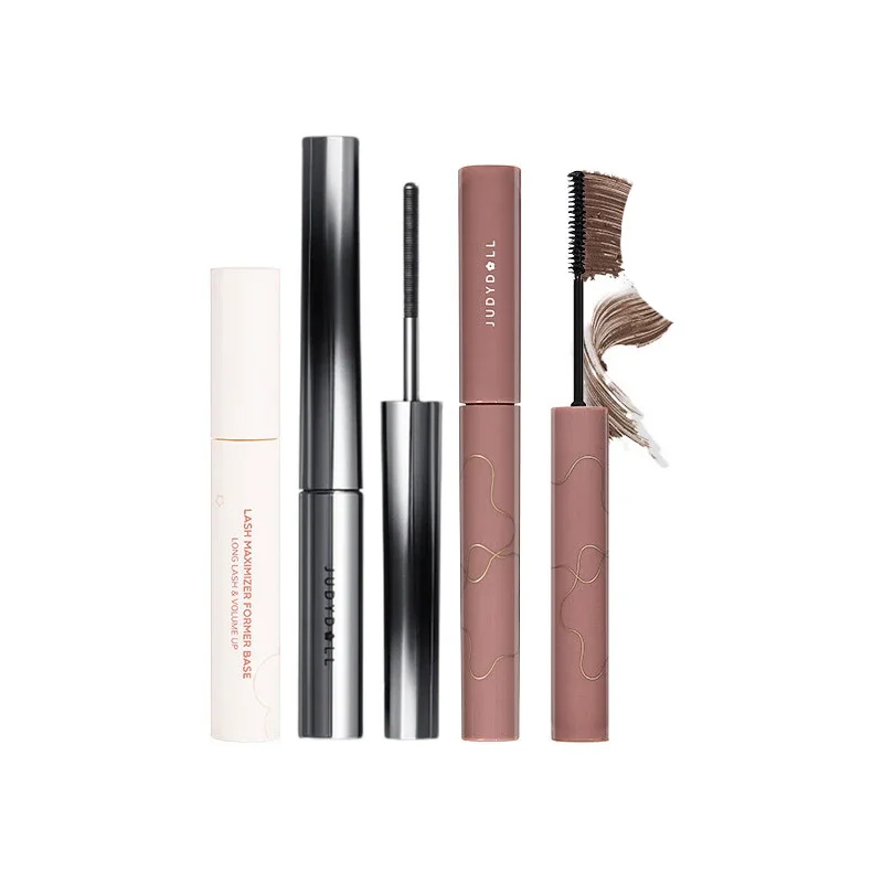 Judydoll Steel Tube Mascara Waterproof Slender Non-smudge Brown Curly Metal Small Silver 2