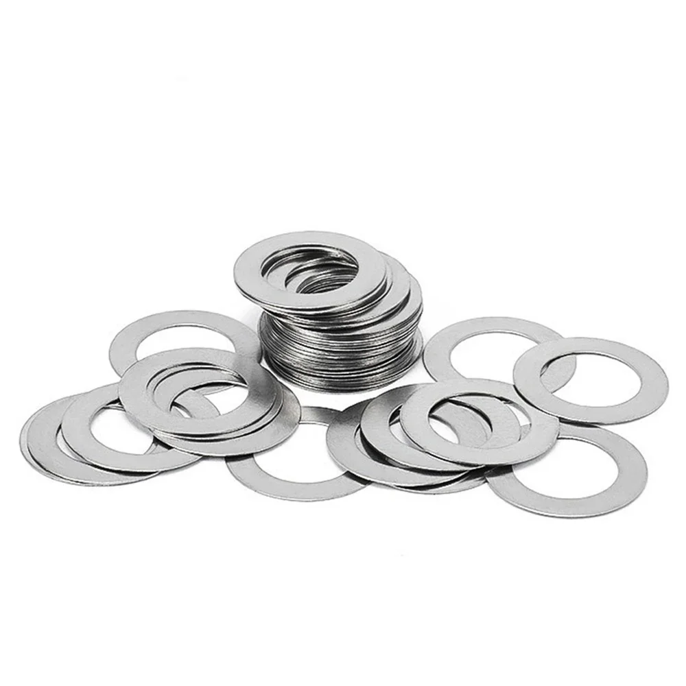 10-50Pcs M3 M4 M5 M6-M40 DIN988 304 Stainless Steel Adjusting Ultrathin Precision Shim Gasket Ultra Thin Flat Wafer Washer stainless steel washer