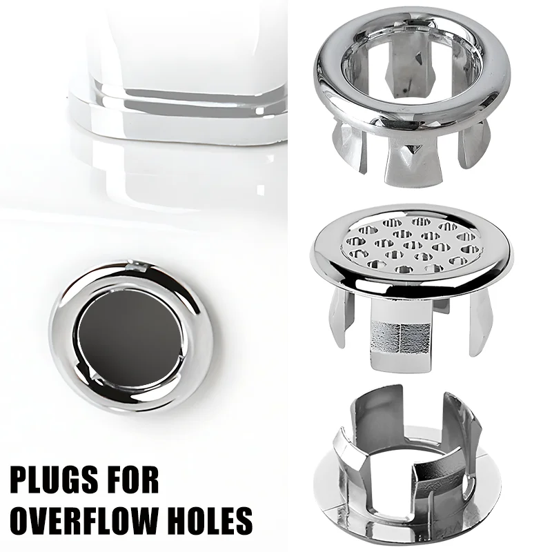 

Plastic Overflow Ring Drain Cover Kitchen Bathroom Insert Replacement Trim Bath Drain Cap Round Cover Basin Sink Accessories