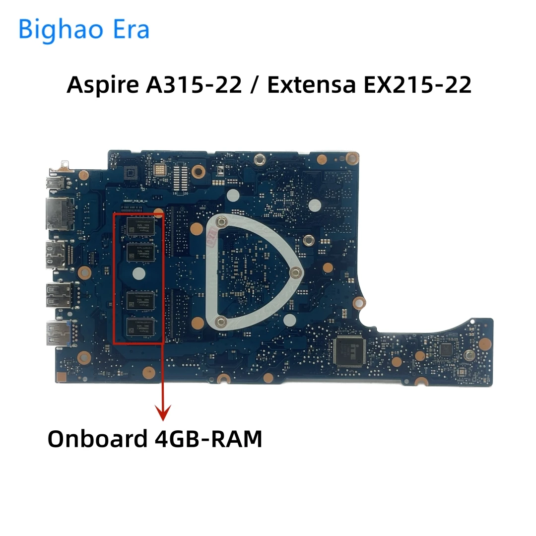 Placa-mãe Portátil para Acer Aspire A31522g Ex215-21 A315-22 A4-9120 A6-9220 A9-9420 Cpu 4gb de Ram Uma Nb8607 Nb.he811.002 - Imagem 3
