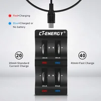 For LIR2032/2025/2016/1632/1620/2477/2430/2440/2450 4 Slot Button Battery Charger 3.6V & USB Interface - Image 3
