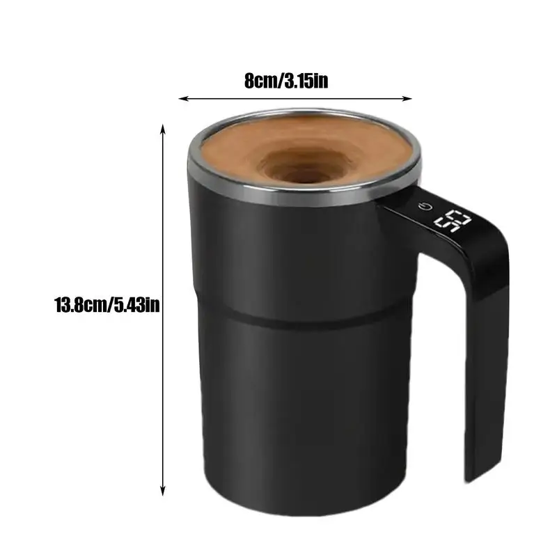 Coffee Stirring Cup Stirring Cup Electric Stirring Cup Coffee Cup Automatic Stirring Magnetic Mug Rechargeable Stirring Coffee Cup with LCD Display Electric Cup Coffee Mixer
